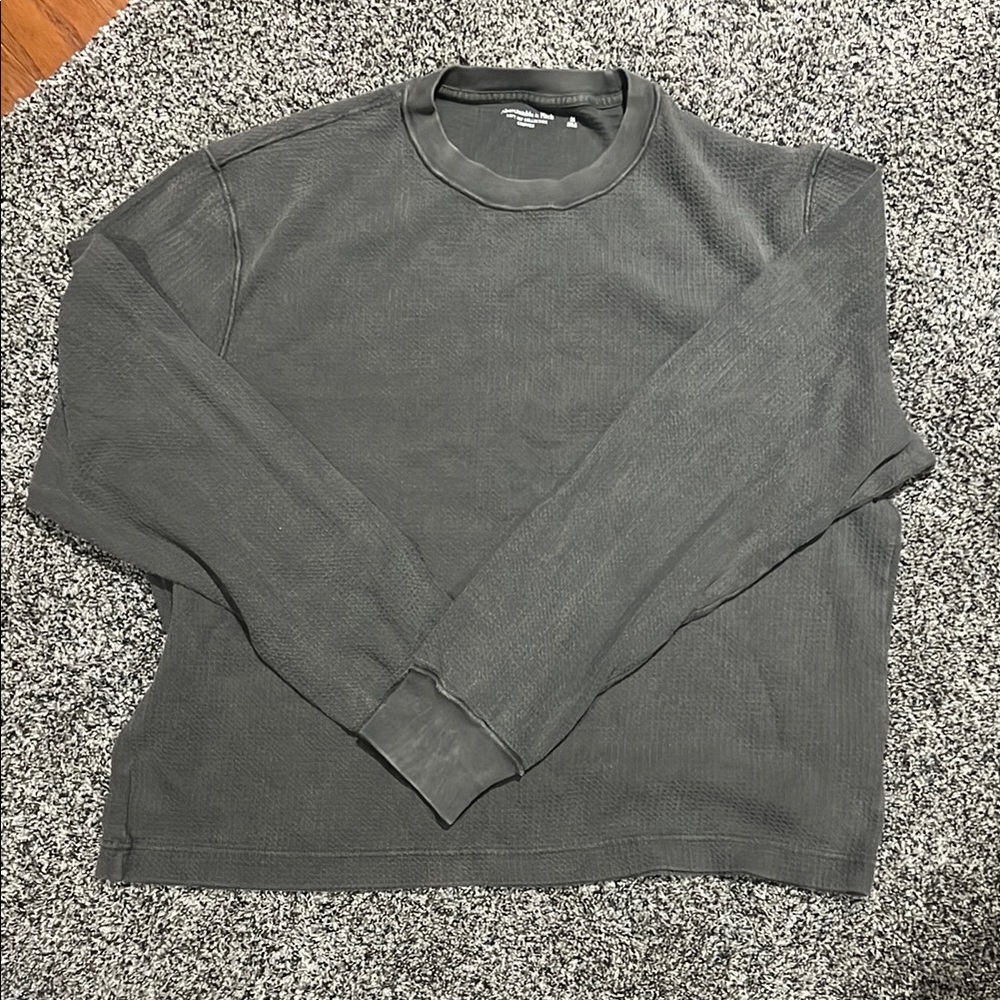 Abercrombie & Fitch Gray Crewneck Sweater Relaxed Fit